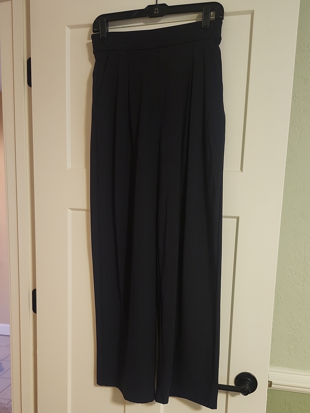 CRZ YOGA Black High-Waist Wide Leg Pants